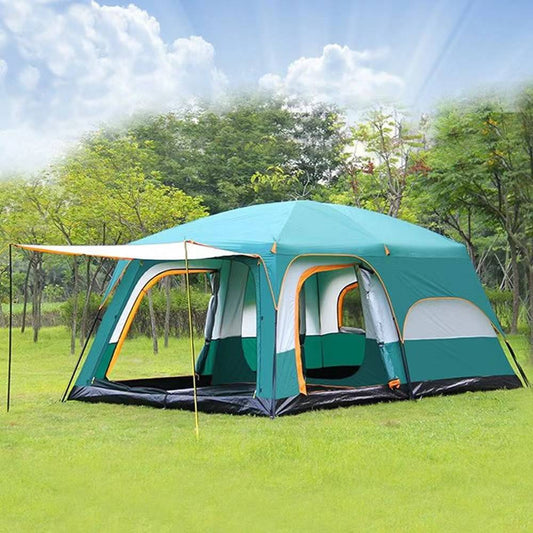 5 to 12 Person Large Camping Tent | Spacious & Airy Family Tent | Stable Outdoor Tent for Hiking, Mountaineering, and Camping | 260x190x115cm