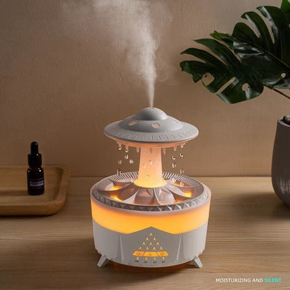 350ml Water Raindrops Ultrasonic Air Humidifier | Handmade Glass Diffuser