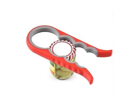 Multifunctional 4in1 Bottle Opener | Non-Slip Jar Lid and Bottle Opener | Labor-Saving Can Opener for Kitchen Use