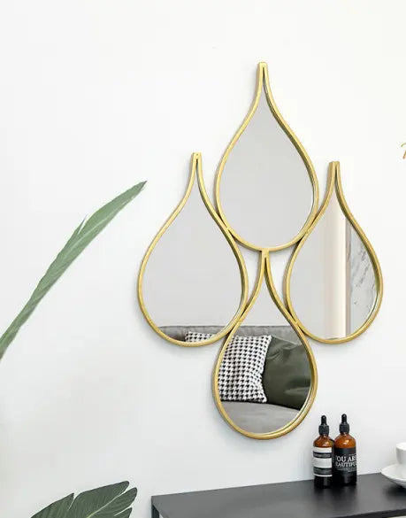 Furaha Finds Nordic Decor Tear Drop Shaped Mirror