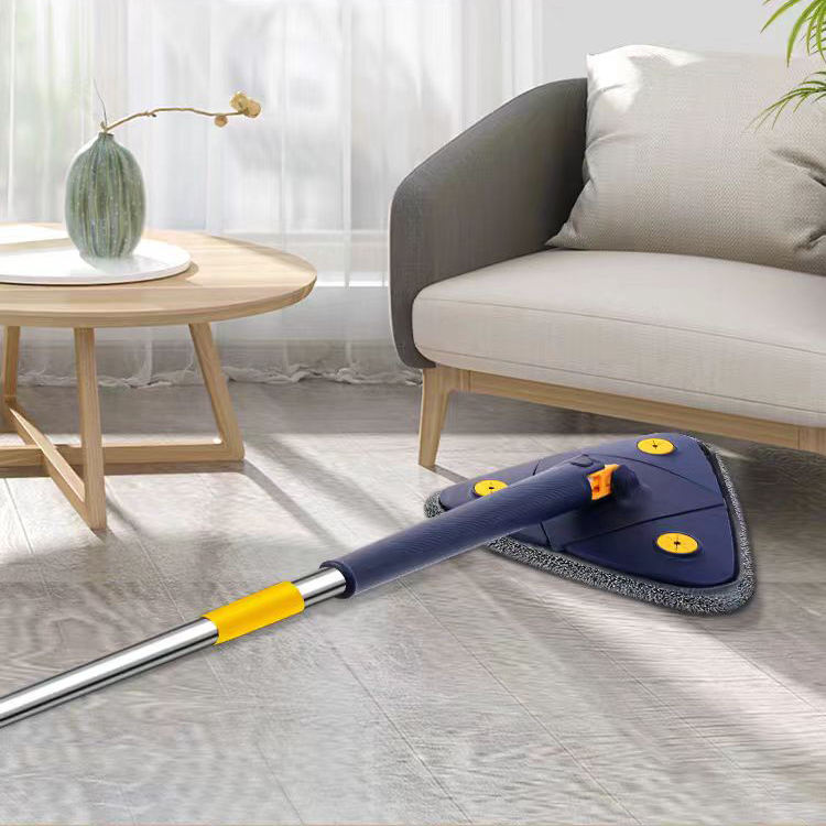 Furaha Finds Long Handle Triangular Twist Mop 360° rotating mop with hands free wringing, ideal for deep cleaning floors, walls,ceilings, and hard to reach corners.