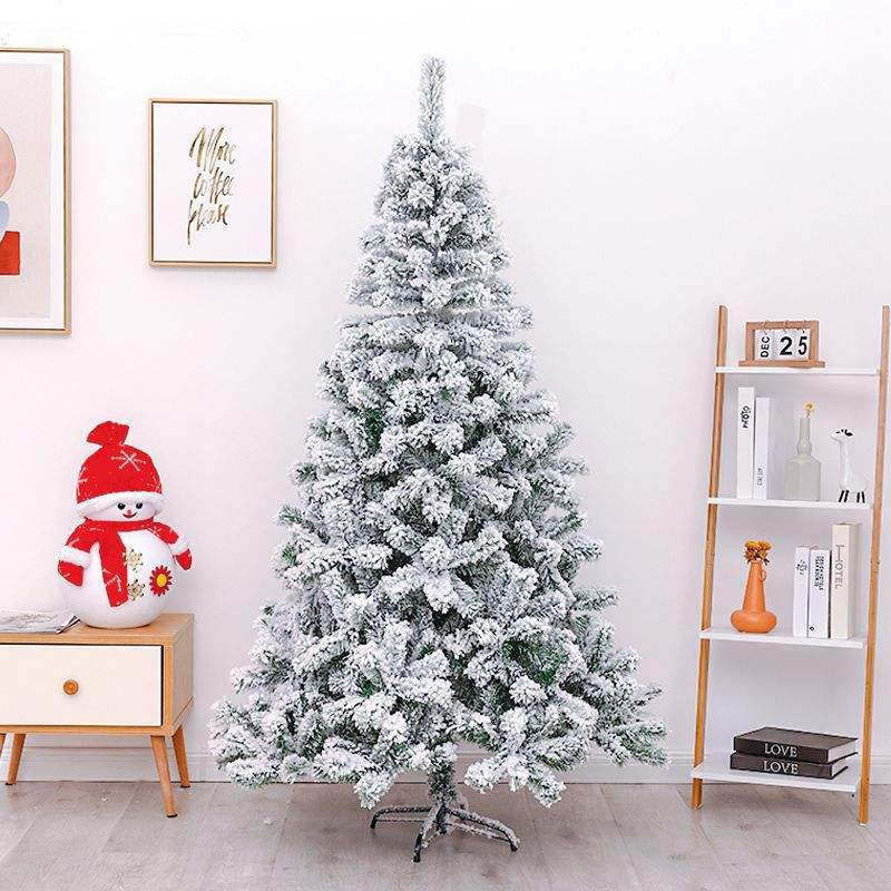 10ft Snow Flocked Christmas Tree | Large Scale, Thick & Bushy | Realistic Snowy Christmas Tree for Festive Decor