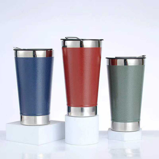 Portable Thermal Beer Cup with Bottle Opener | Eco Friendly Stainless Steel 500ml Travel Mug | Wide Mouth for Easy Sipping