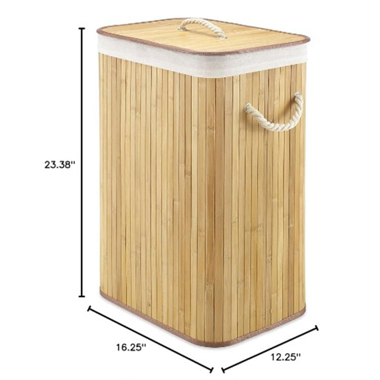 Durable New Design Collapsible Bamboo Laundry Basket | Space Saving Laundry Storage | Effective Laundry Management