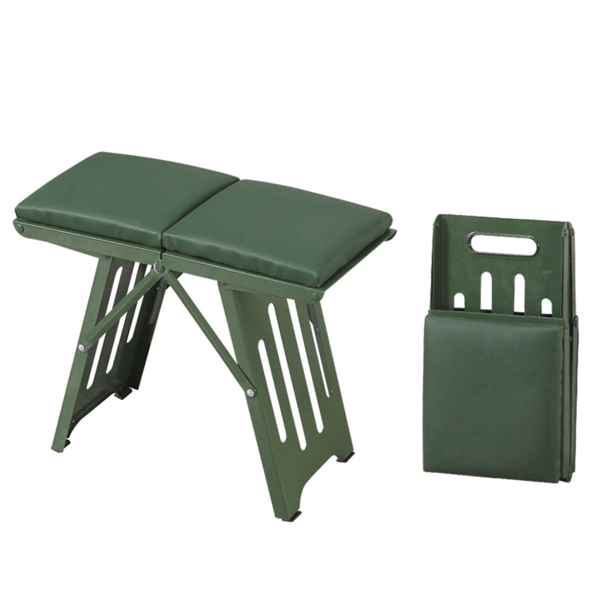 Portable Mini Steel Folding Stool Chair | Lightweight Camping, Fishing, Hiking Chair