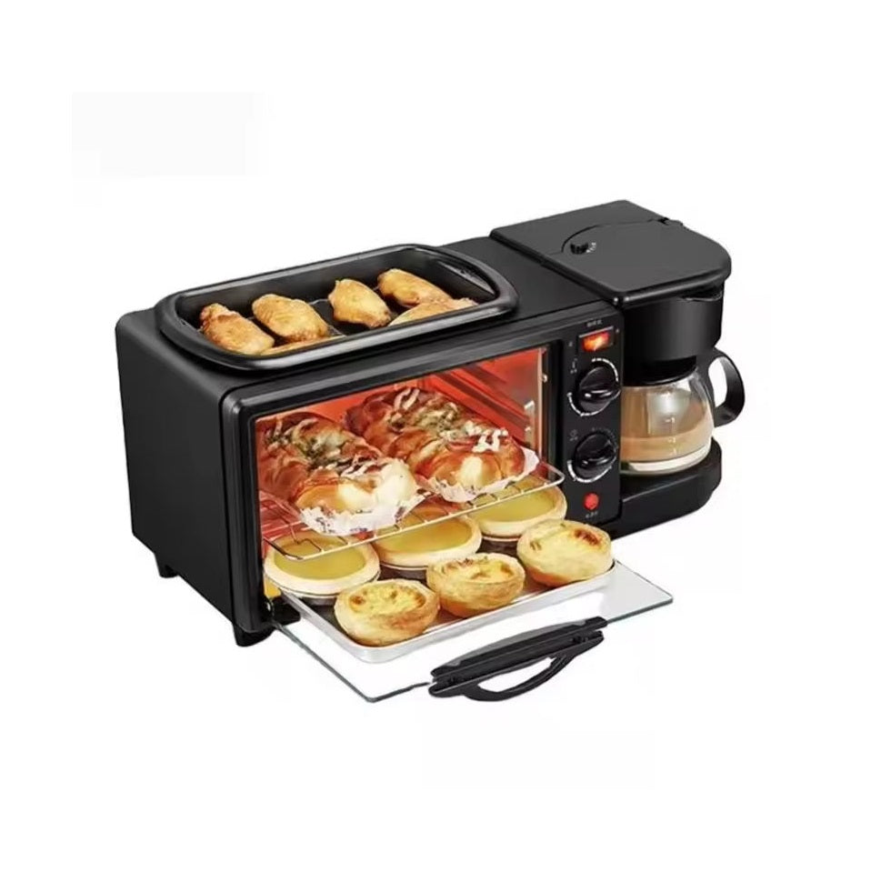 3in1 Sokany Breakfast Maker | Multifunctional Electric Crepe Machine | Mini Round Breakfast Sandwich, Waffle & Crepe Panini Maker.