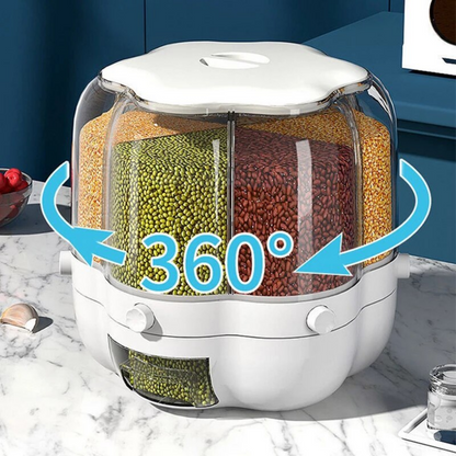 Medium 360⁰ Rotating Cereal Dispenser | 6.5 kg Capacity | Moisture Proof Storage