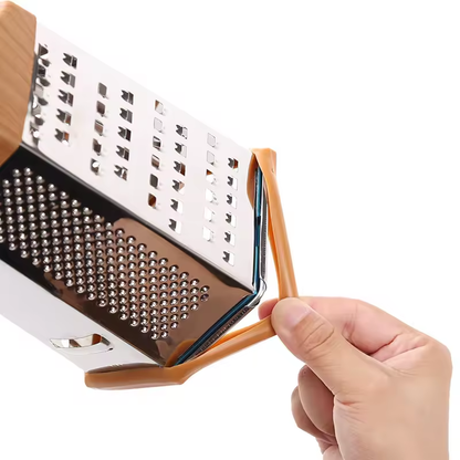 Multifunctional 6 Sided Stainless Steel Quality Box Grater | Large Cheese, Vegetable, Fruit, and Nutmeg Shredder | 20x12x12cm