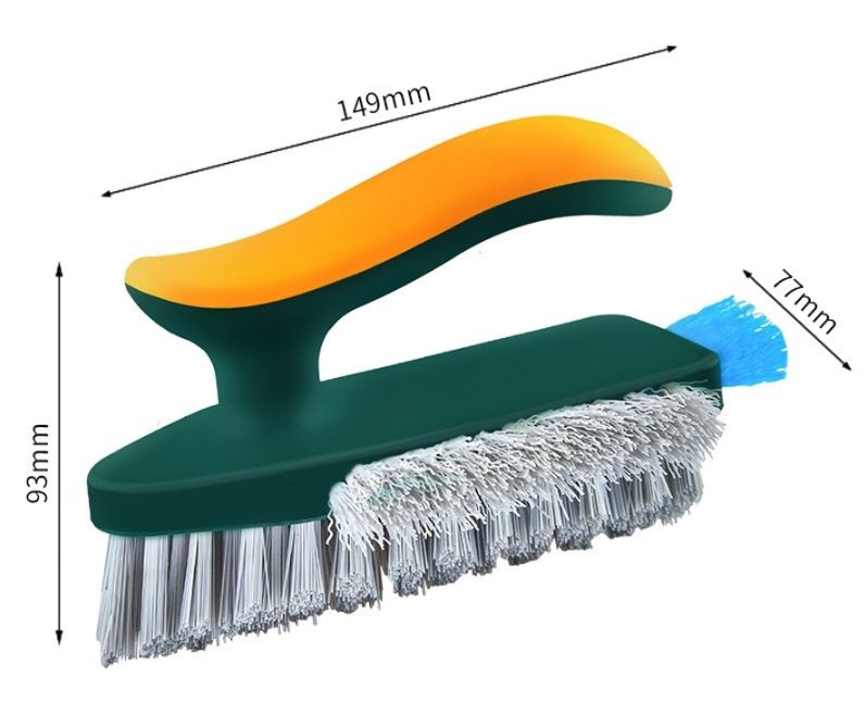 4 in 1 Crevice Cleaning Brush | Multifunctional Handheld Floor Brush for Bathroom and Toilet Gaps | Hard Bristle Wall Corner Cleaning Tool