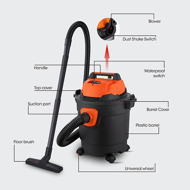 20 Litre Wet and Dry Vacuum Cleaner | 1200W Carpet & Floor Cleaning Machine | Multifunctional Household Vacuum Cleaner