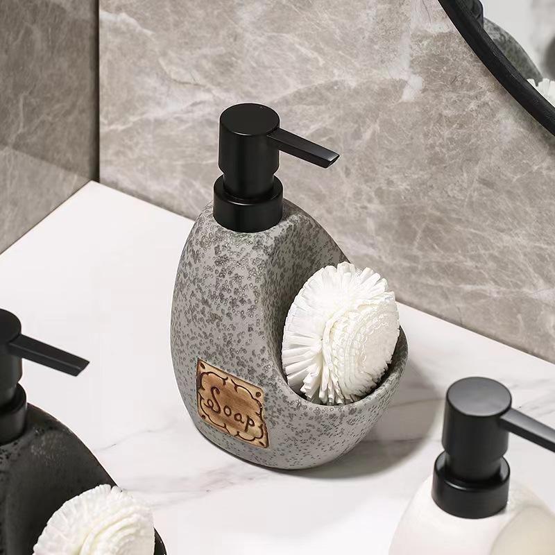 Ceramic Handwash and Liquid Soap Dispenser | 500ml Capacity Soap Dispenser