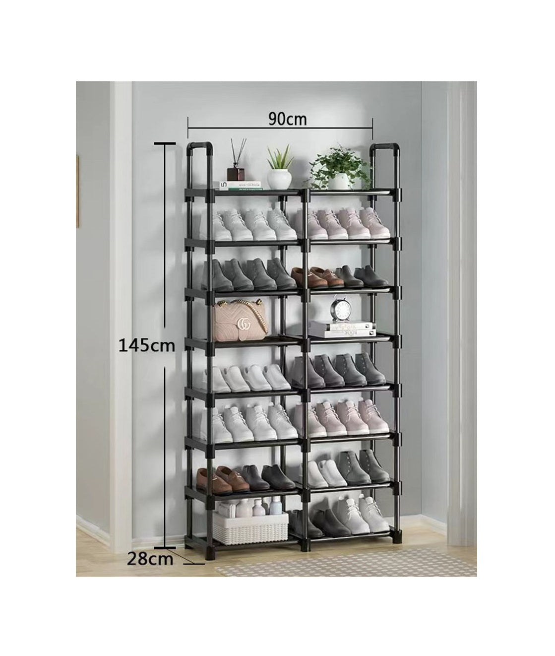 MultiLayer Shoe Rack Organizer | Space Saving Portable Wall-Mounted Slipper & Shoe Storage Solution for Home & Hallway