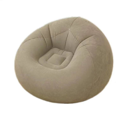 Inflatable Lazy Sofa Chair | Outdoor & Indoor Flocking Inflatable Single Chair for Adults and Students with Free Pump | PVC Plush Football Sofa Lounge