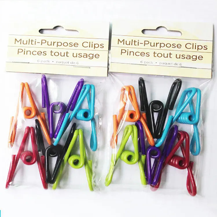 10Pc | Assorted 2 Inch Rubber Coated Pegs | Multipurpose Utility Clips | Food Sealer, Laundry, Paper Holder, Clothesline Clips