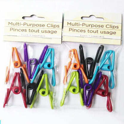 10Pc | Assorted 2 Inch Rubber Coated Pegs | Multipurpose Utility Clips | Food Sealer, Laundry, Paper Holder, Clothesline Clips