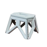 Outdoor Portable Foldable Stool | Lightweight | Outdoor furniture|Picnic| Camping |Beach| Heavy Load bearing| Travel Furniture| Supports Up to 95kg (Cream White & Brown)