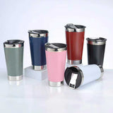 Portable Thermal Beer Cup with Bottle Opener | Eco Friendly Stainless Steel 500ml Travel Mug | Wide Mouth for Easy Sipping