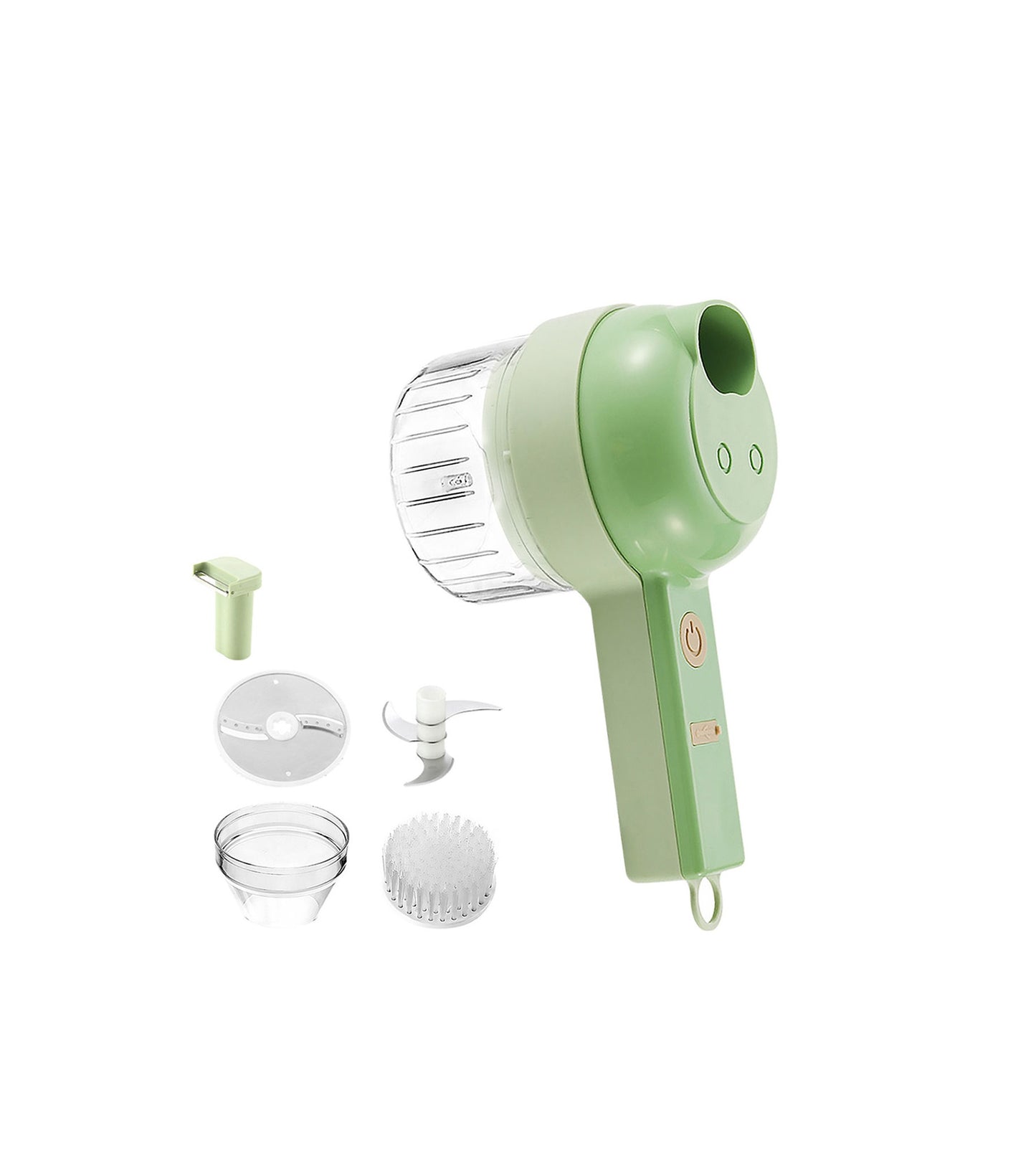 Dual Purpose Electric Food Chopper | 2in1 Garlic Masher, Frother & Egg Beater, 350ml with USB Charging