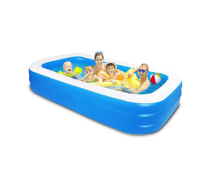 Summer Inflatable Swimming Pool for Kids & Family | Durable & Skin-Friendly | Includes Electric Pump | 3M x 1.85M x 56CM