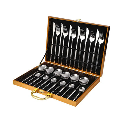 High Quality Nordic Spoon Sets | 24 Piece Set | Gold and Silver Available