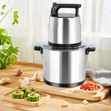 Meat and Vegetable Chopper | 3L & 6L Capacity | Stainless Steel Industrial Food Processor for Meat, Vegetables & More