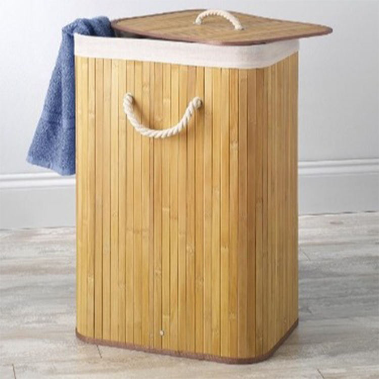 Durable New Design Collapsible Bamboo Laundry Basket | Space Saving Laundry Storage | Effective Laundry Management