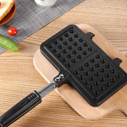 2 in 1 Non Stick Aluminium Waffle Pan | Waffle Maker with Insulated Handle | Food Mold Pot | Easy Clean, Non-Stick Plates | Perfect for Various Waffle Flavors