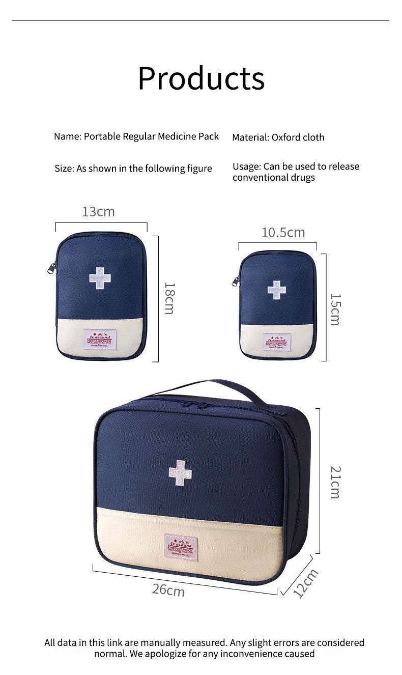 Portable First Aid Pouch | Medicine & Pills Travel Bag