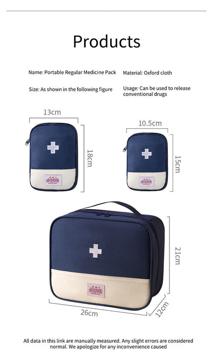 Portable First Aid Pouch | Medicine & Pills Travel Bag