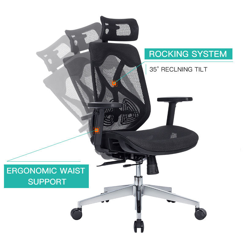 Executive Office Chair | Full Mesh Ergonomic Chair for Maximum Comfort | Ideal for executive offices, meeting rooms, or cubicles