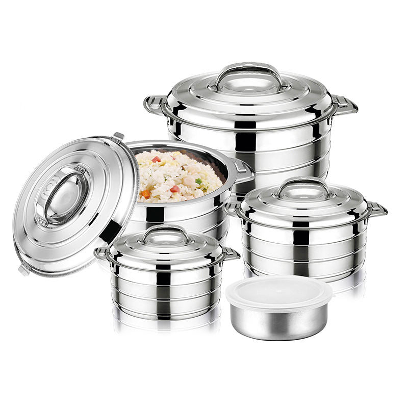 6 Piece Victoria Premium Stainless Steel Hotpots Set (1500ml, 2500ml, 3500ml, 5000ml, 7500ml, 10000ml)