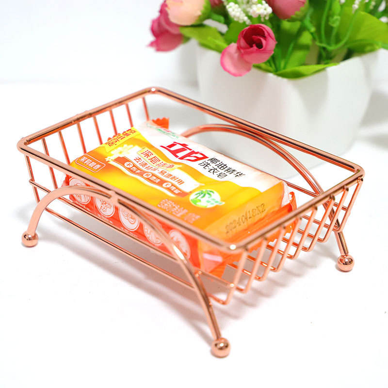 Big Sized Soap Dish | New Design Metal Bathroom Toilet Soap Box Tray Rack | Simple Standing Soap Holder | Perforation-Free Wall Hanging Laundry Soap Shelf