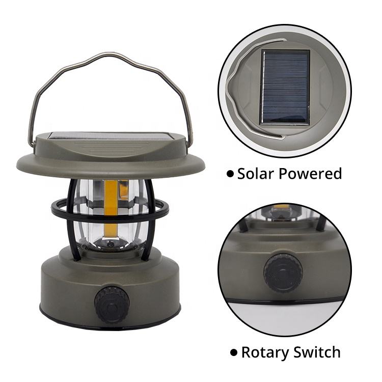 MultiMode Solar Rechargeable Camping Light | 1200mAh to 6000mAh Battery | Solar, USB, & Hand Crank Charging | Up to 10 Hours of Light | 200-600 Lumens | Waterproof & Compact