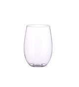 Oval Glass Clear (6pc) | Stemless Wine Glass Tumblers | 500ml Clear Glass Cups for Weddings & Ceremonies