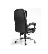 High Back Leather Swivel Chair with Massage and Footrest | Luxury Reclining Computer Office Chair