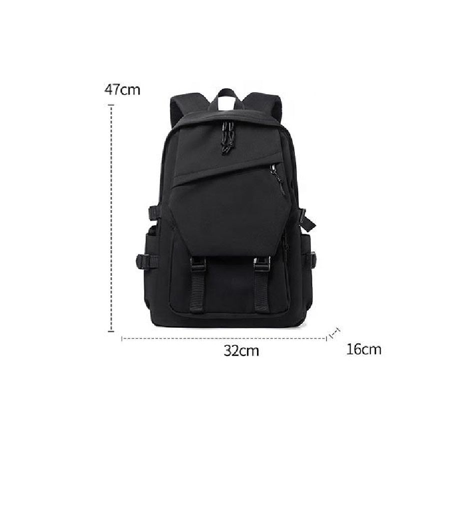 Large Capacity Backpack | Black | Durable Water Resistant Fabric | Multi Compartment Design | Laptop Bag