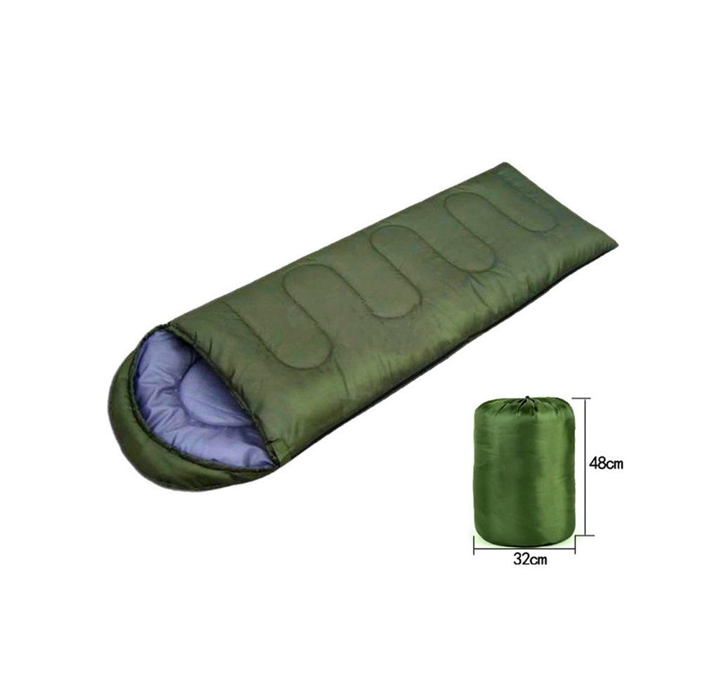 High Quality Portable Foldable Cotton Camping Sleeping Mat Bag | 20~10 Degree Envelope Style | Waterproof, Thick Outdoor Camping Mats Sports, Camping, Hiking | Available in Green, Red, Blue | 210cm x 75cm