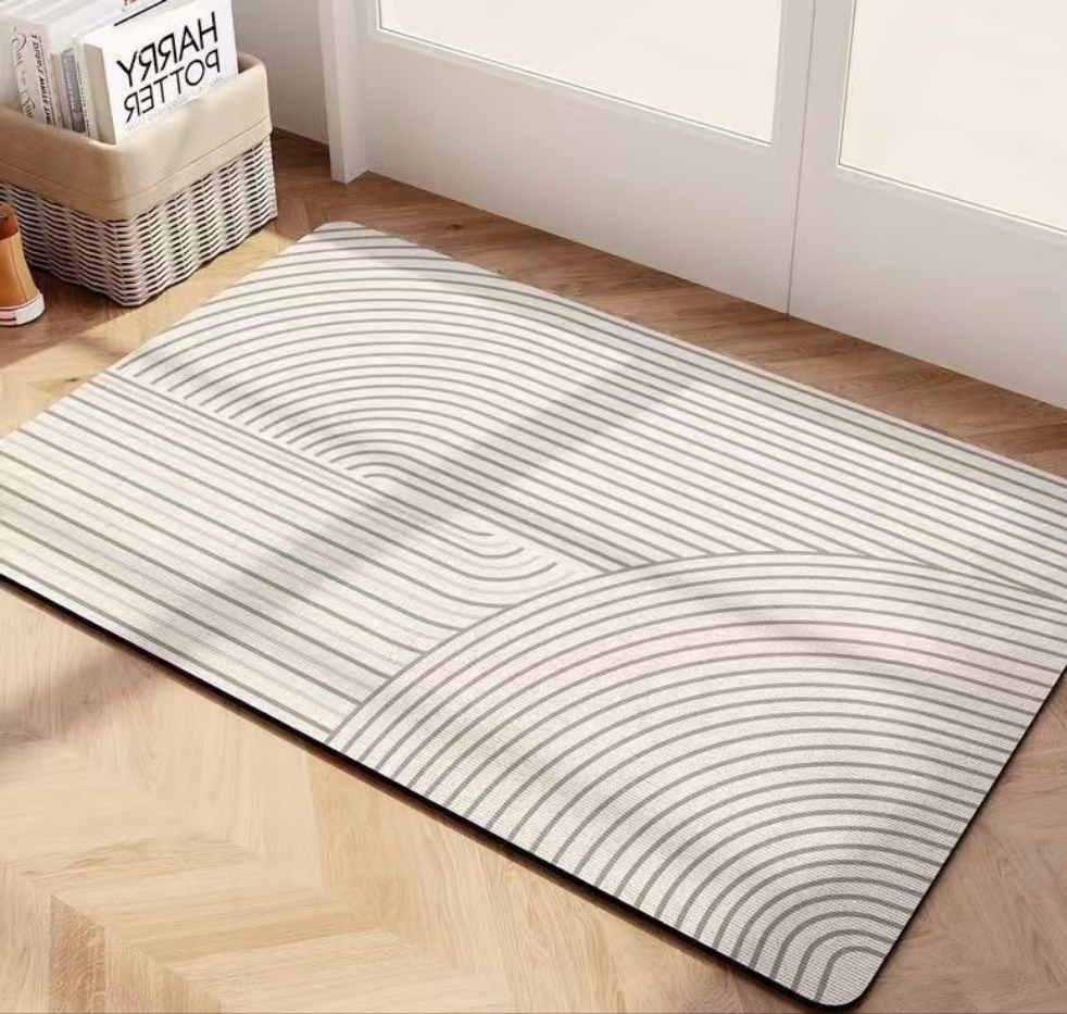 Geometric Pattern Anti-Slip Door/Bath Mat 50x80cm