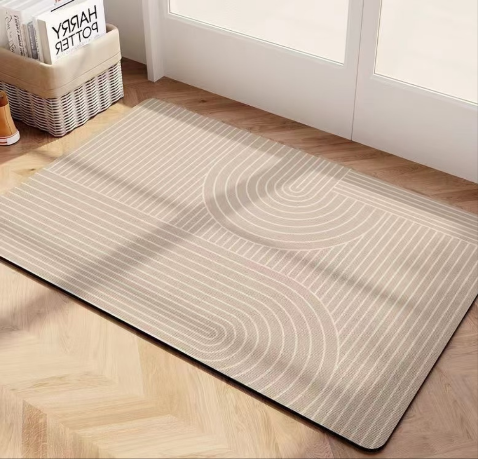 Geometric Pattern Anti-Slip Door/Bath Mat 50x80cm