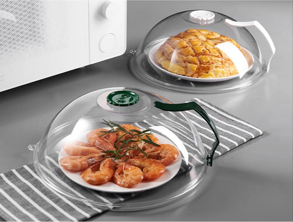 Heavy Microwave Cover with White Handle Durable & Easy to Use