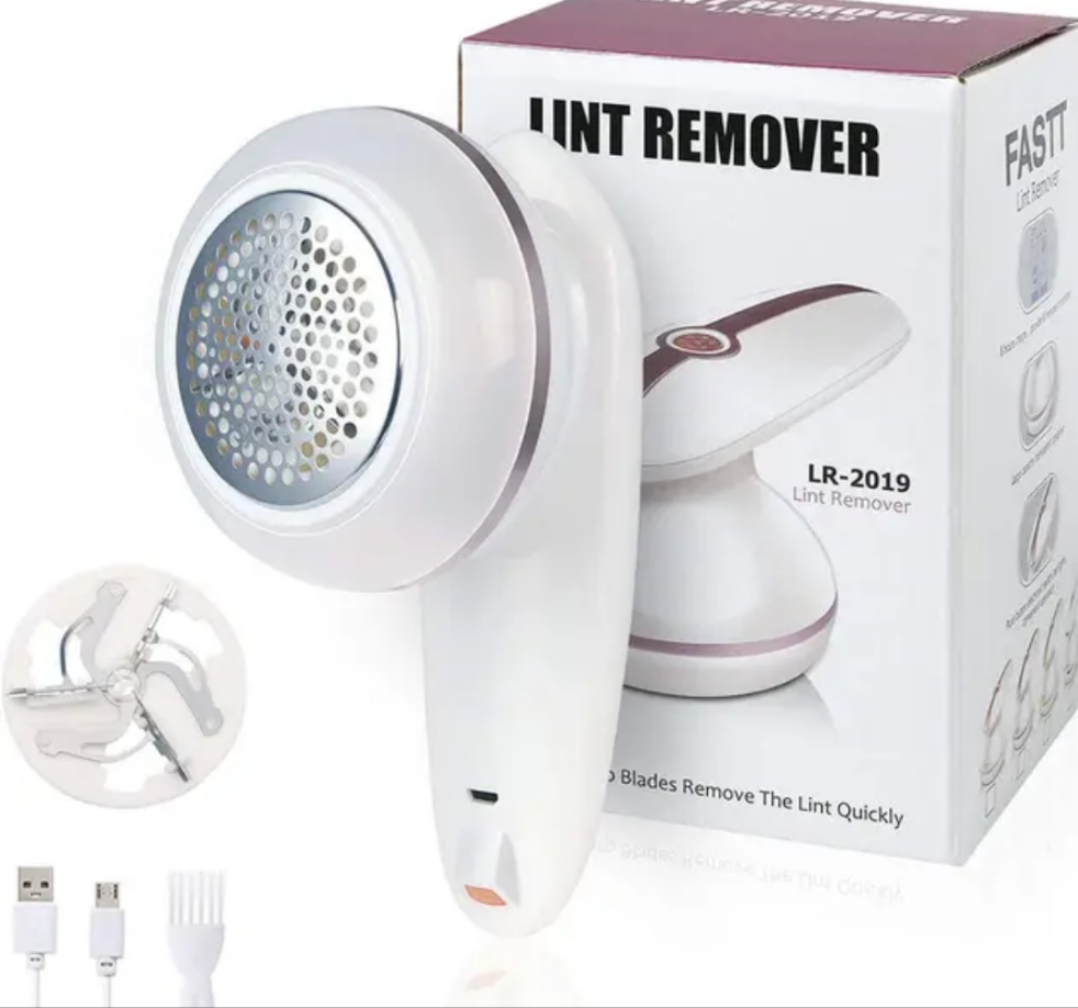 USB Lint Remover  Rechargeable Fabric Shaver with Stainless Steel Blades, Ideal for Sweaters, Knitwear, Carpets, and Curtains