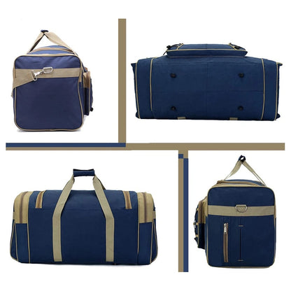 Large Durable Polyester Travel Duffel Bag with Multiple Compartments| For Organized Packing| Adjustable Straps Packing Organizers| 26” x 14” x 12.4”