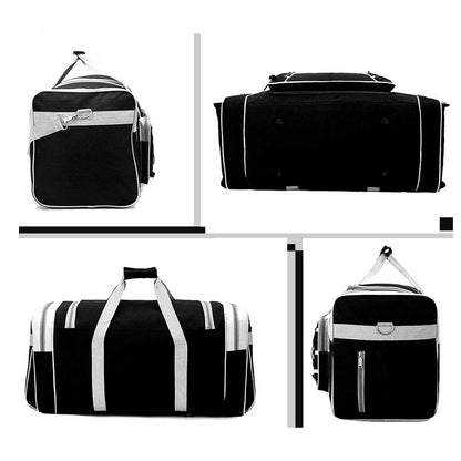 Large Durable Polyester Travel Duffel Bag with Multiple Compartments| For Organized Packing| Adjustable Straps Packing Organizers| 26” x 14” x 12.4”