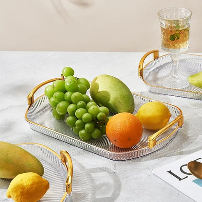 3 pcs Acrylic Tray Set Multi Functional Serving and Decor Trays