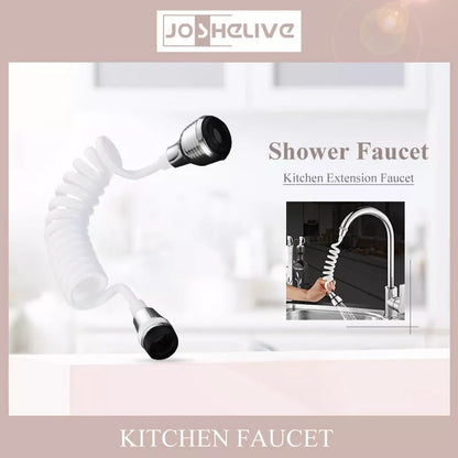 360° Kitchen Faucet Extender | White, Flexible Sink Tap Attachment for Easy Water Control