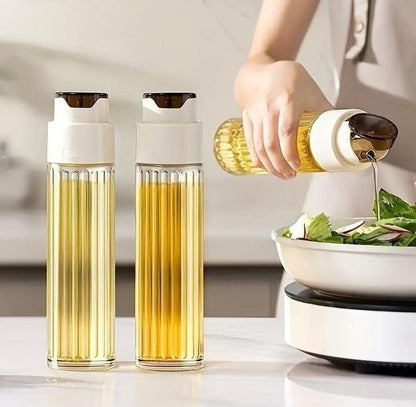 Luxury Glass Oil Jar – 500ml Elegant Glass Dispenser for Cooking Oil, Vinegar, and Dressings