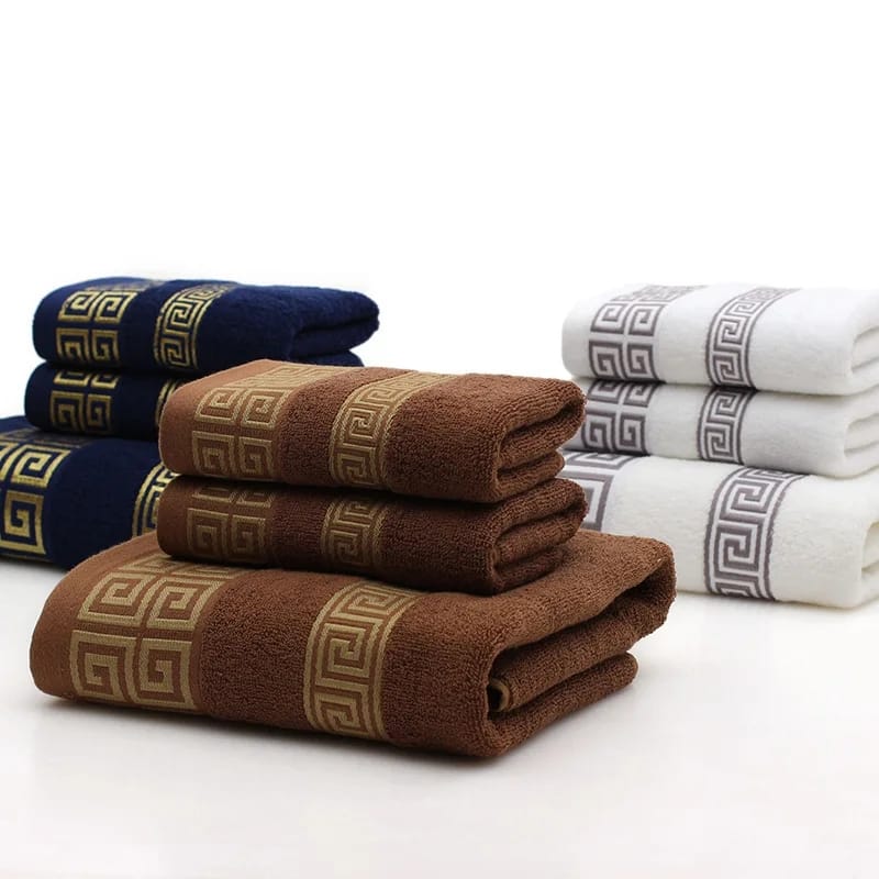 3Pc Cotton Bath Towels Set | 100% High Quality Cotton | Soft, Absorbent, and Durable