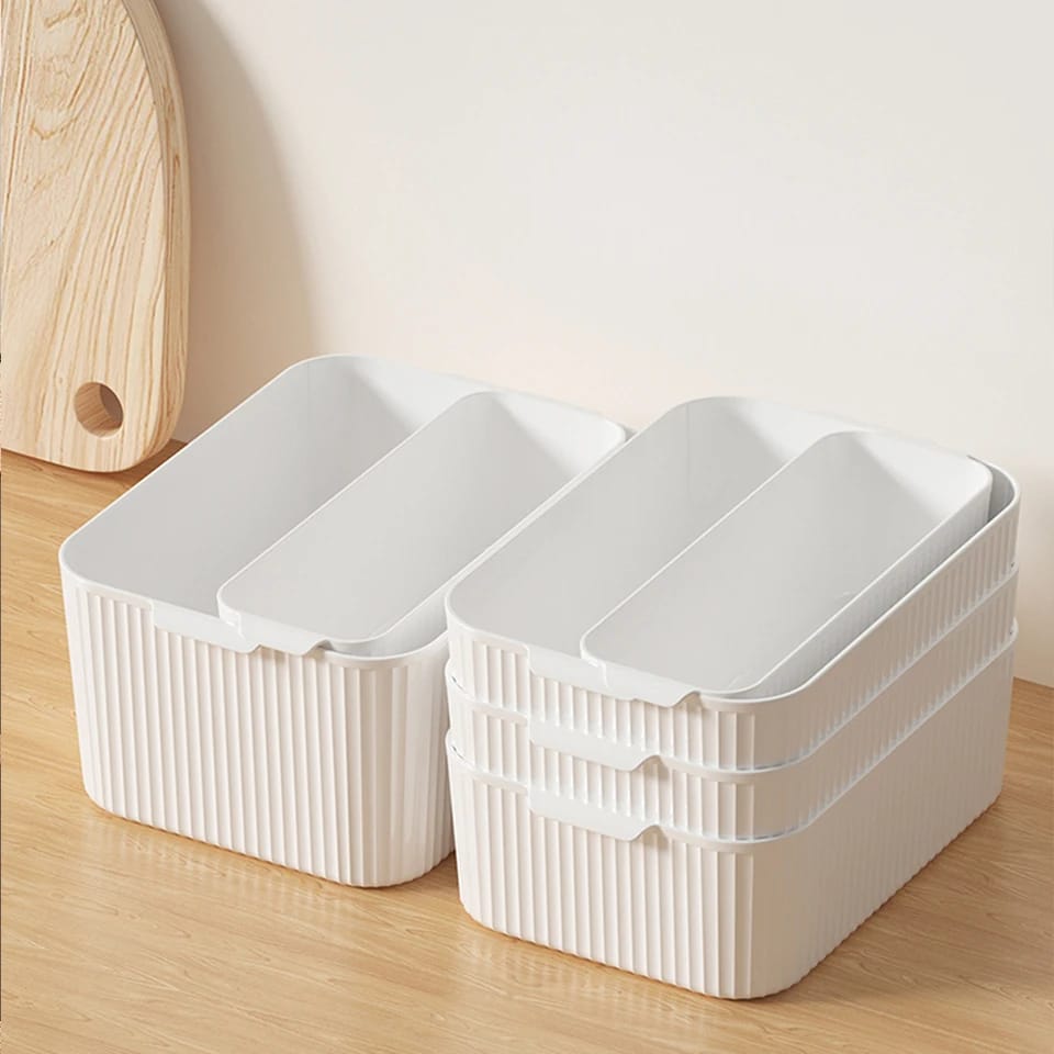 3Pcs Set Multipurpose Storage Boxes  Versatile Use for Kitchen, Fridge, Bathroom, Office (Food Grade PP Material)