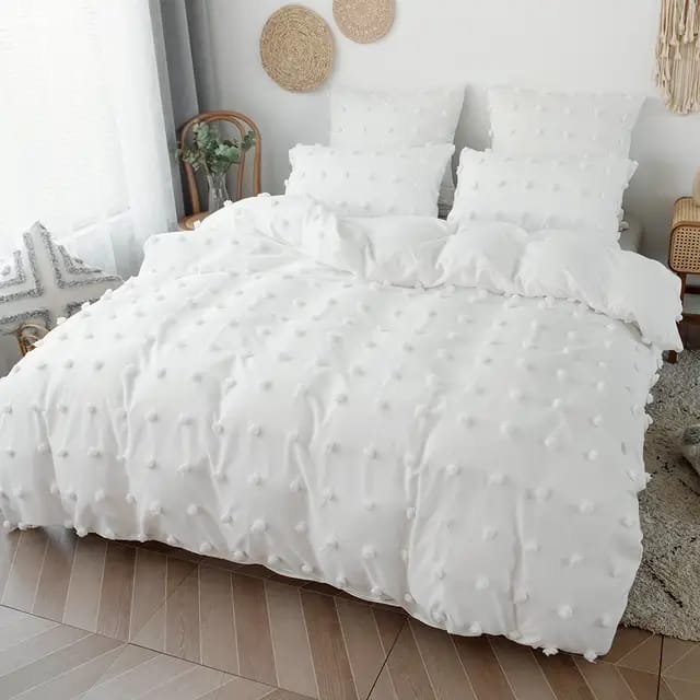 Elegant Tufted Quilt Duvet Cover | Chic Dot & Diamond Patterns | 220 cm x 240 cm | Perfect for 6x6/6x7 Beds