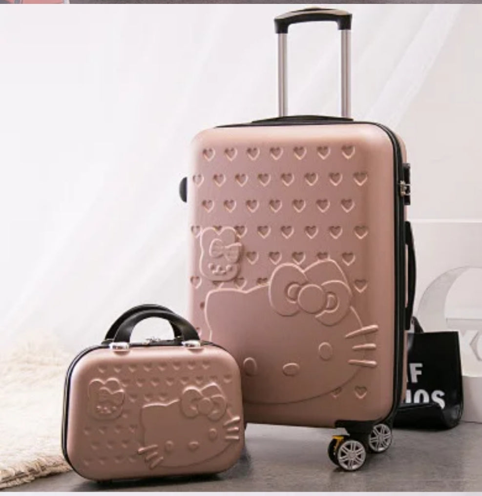 Furaha Finds 2-in-1 Travel Suitcase with Cosmetic Bag